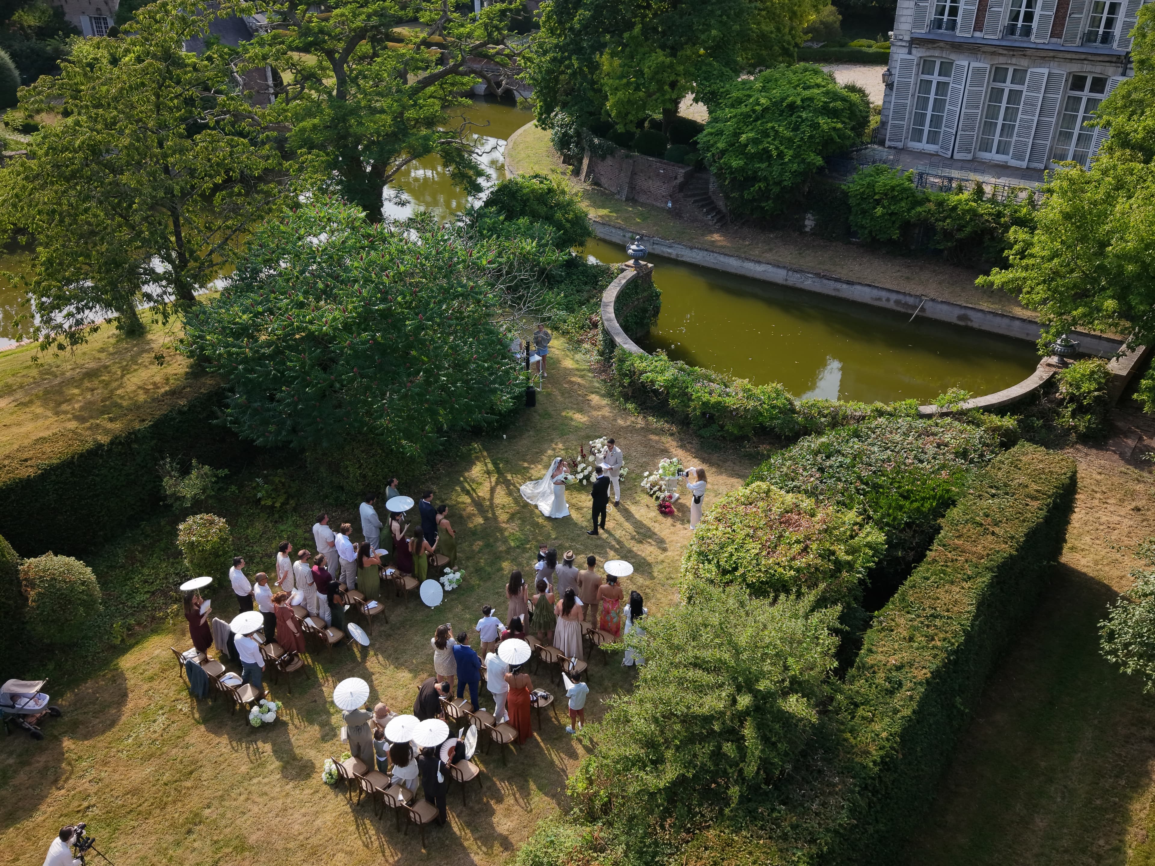Mariages — prise de vue drone Pas-de-Calais (62) — mariage ceremonie 1
