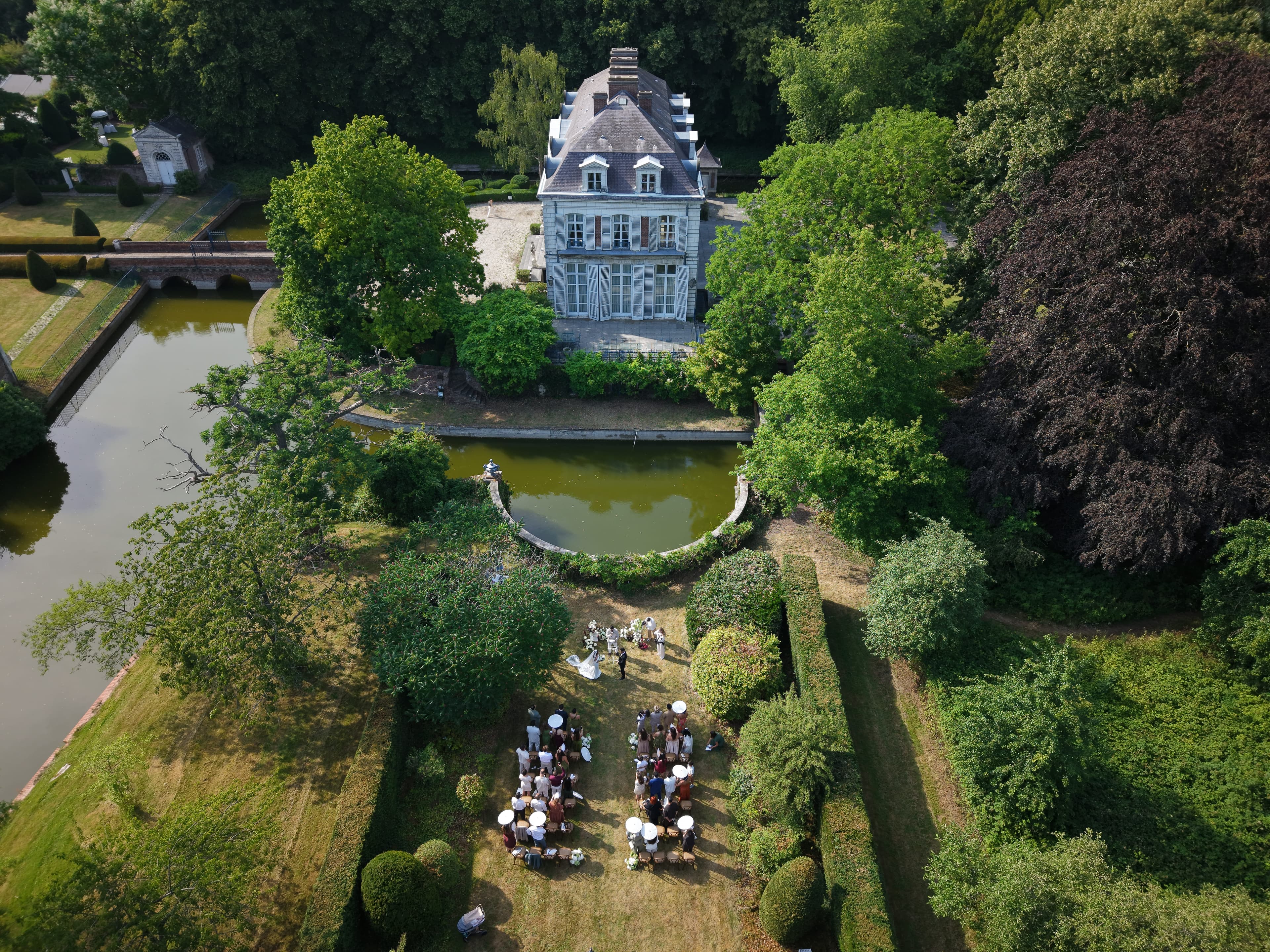 Mariages — prise de vue drone Pas-de-Calais (62) — mariage ceremonie 3