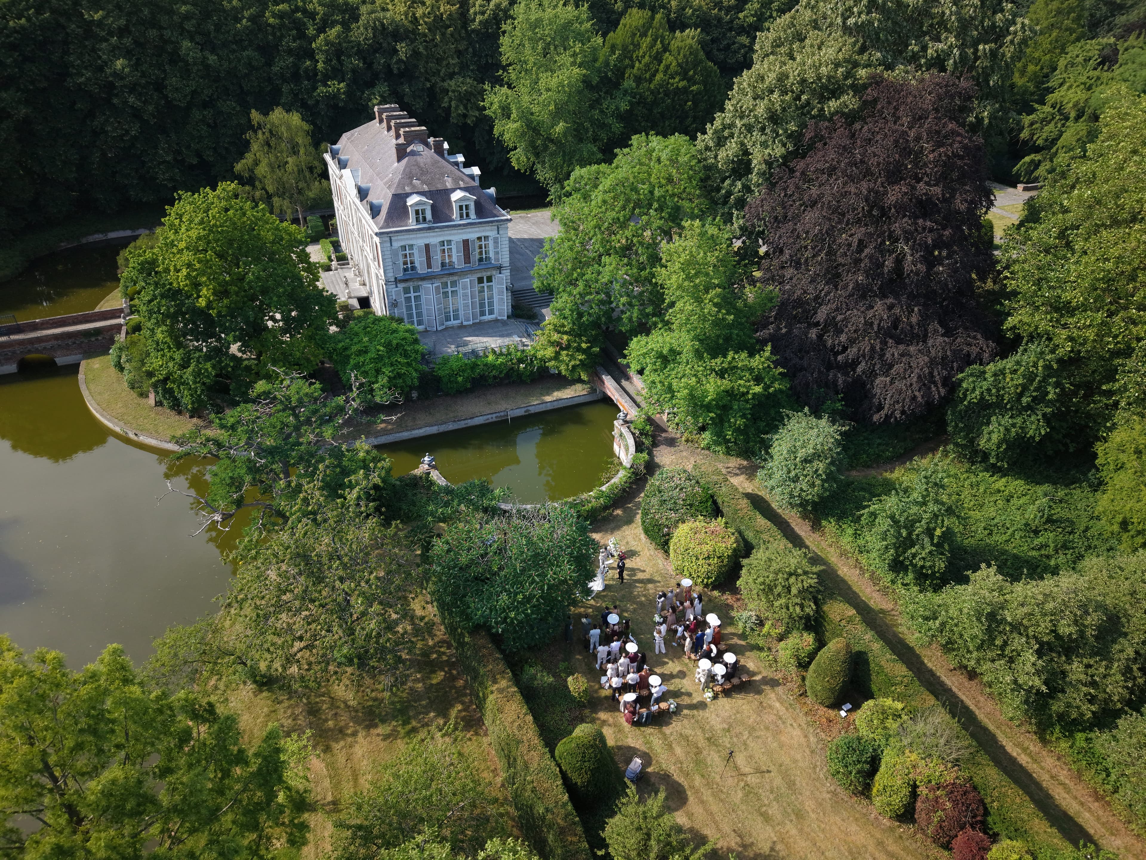 Mariages — prise de vue drone Pas-de-Calais (62) — mariage ceremonie 4
